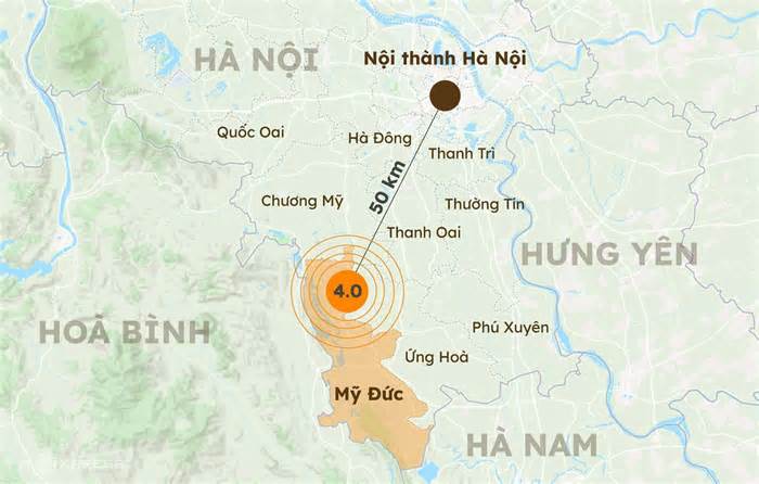 Đới đứt gãy sông Hồng gây động đất ở Hà Nội