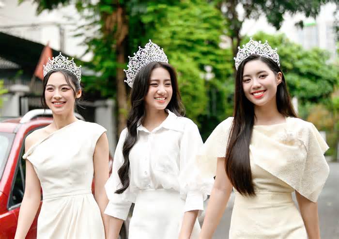 Cận nhan sắc Hoa hậu Hà Trúc Linh, Á hậu Châu Anh, Vân Nhi sau 3 ngày đăng quang