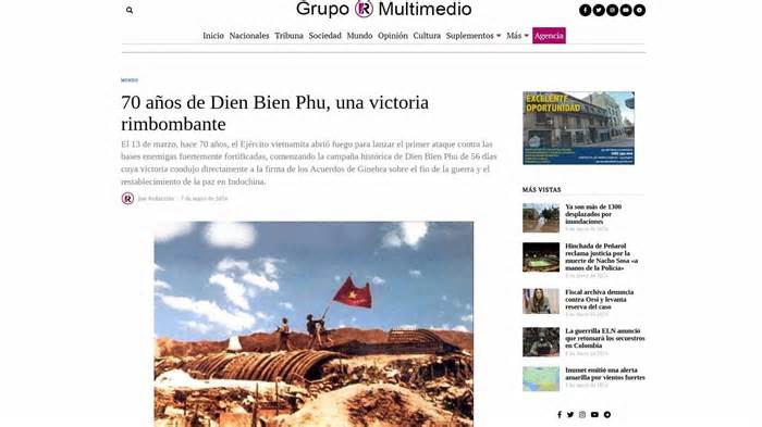 Truyền thông Uruguay đưa tin đậm nét về chiến thắng Điện Biên Phủ