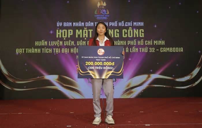 Huỳnh Như được TP Hồ Chí Minh thưởng 200 triệu đồng