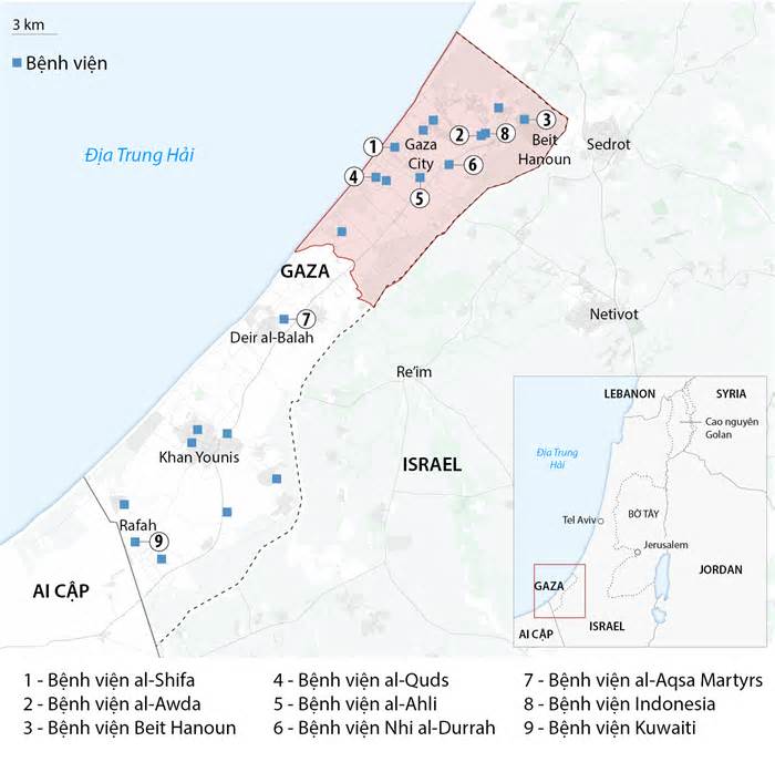 Israel đột kích bệnh viện ở miền bắc Dải Gaza