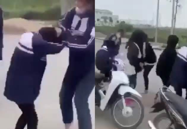 Hà Nội: Điều tra vụ 2 nhóm nữ sinh trường THPT đánh nhau