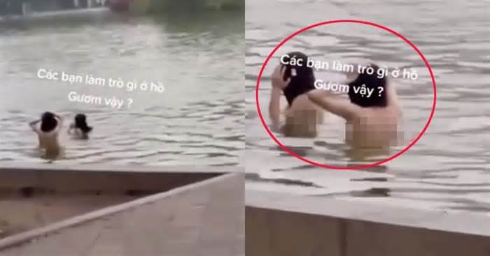 Hai cô gái “tắm tiên” ở Hồ Gươm: Đưa tin “fake”, bị phạt sao?