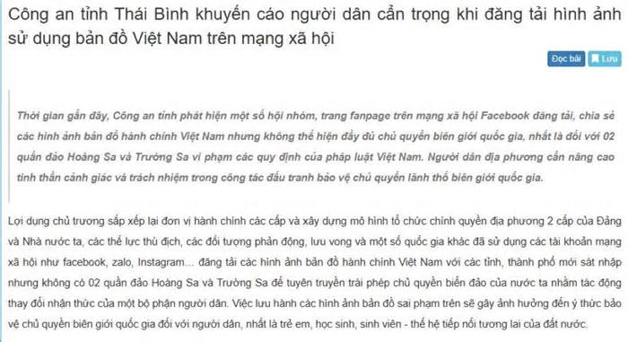 Thành lập Tổ xử lý tin giả tỉnh Thái Bình