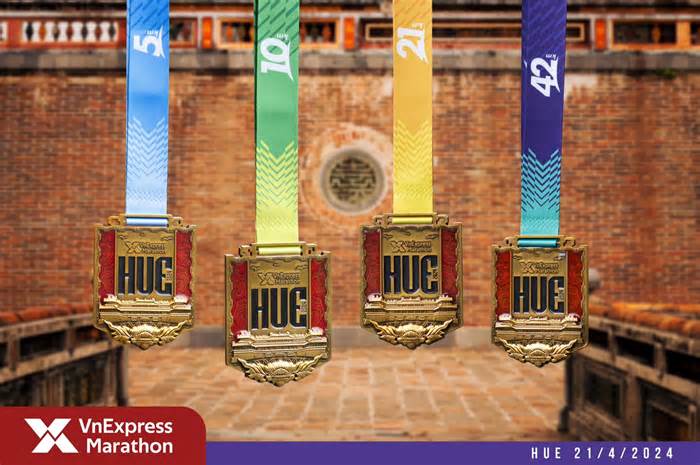 Huy chương VnExpress Marathon lấy cảm hứng từ kinh thành Huế