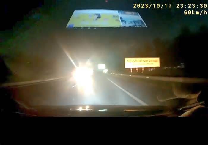 Đi ngược chiều trên cao tốc Hà Nội - Bắc Giang, tài xế bị phạt 17 triệu đồng