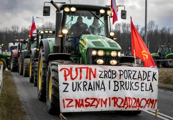 Ba Lan điều tra khẩu hiệu ủng hộ Nga trong đoàn biểu tình nông dân