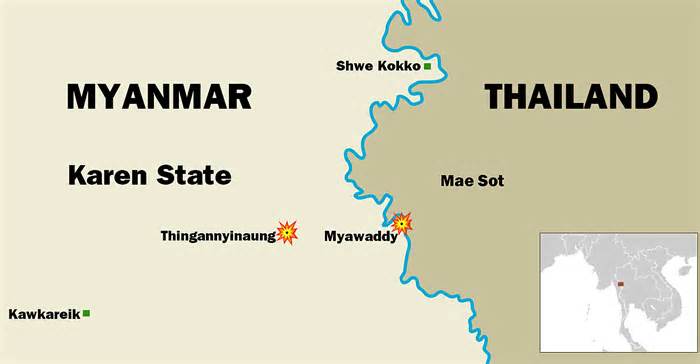 Quân đội Myanmar giành lại thị trấn giáp Thái Lan