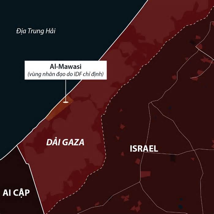 Israel chỉ định vùng nhân đạo tại Dải Gaza