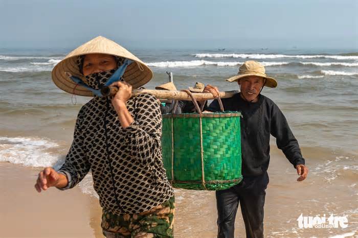 Ngư dân bãi ngang Quảng Trị được mùa ruốc