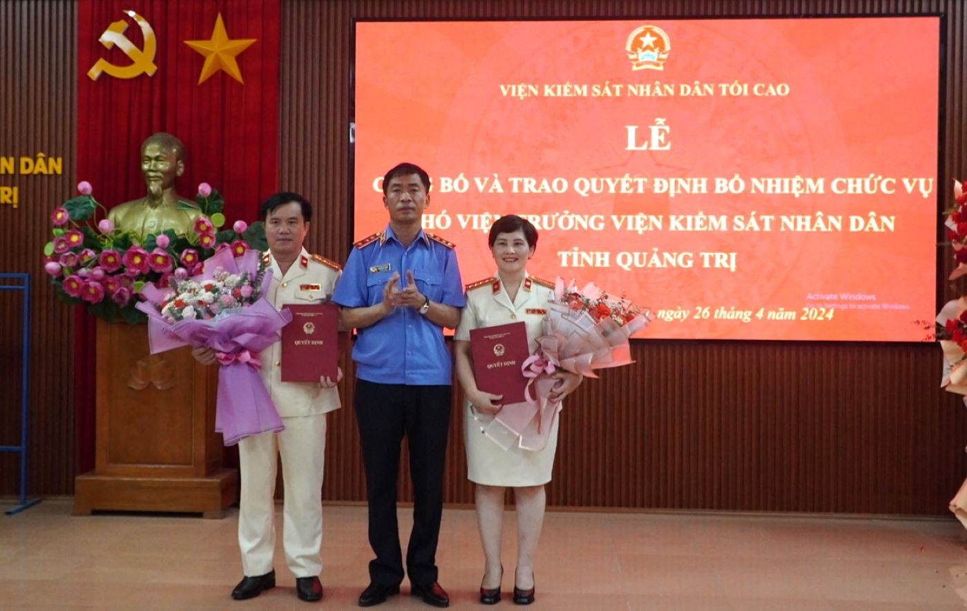 Bổ nhiệm 2 Phó Viện trưởng Viện Kiểm sát nhân dân tỉnh Quảng Trị