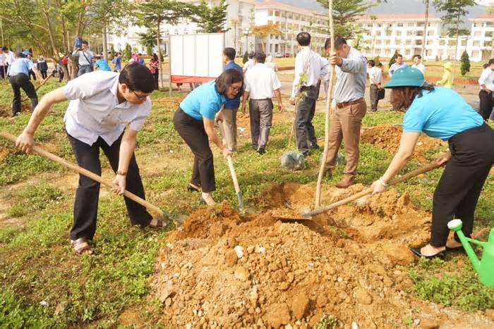 Trồng 300 cây hoa ban nhân Tháng Công nhân 2023