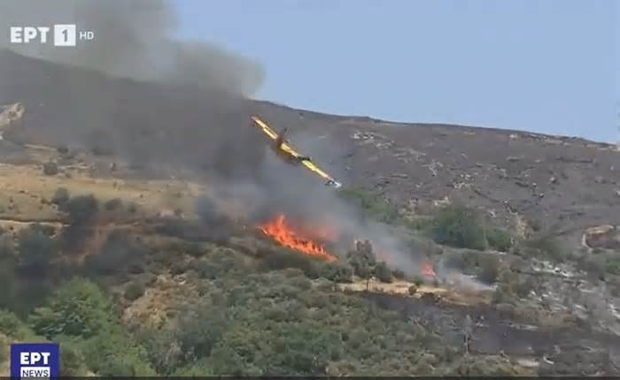 Máy bay tham gia dập lửa bị rơi tại Hy Lạp, 2 phi công thiệt mạng