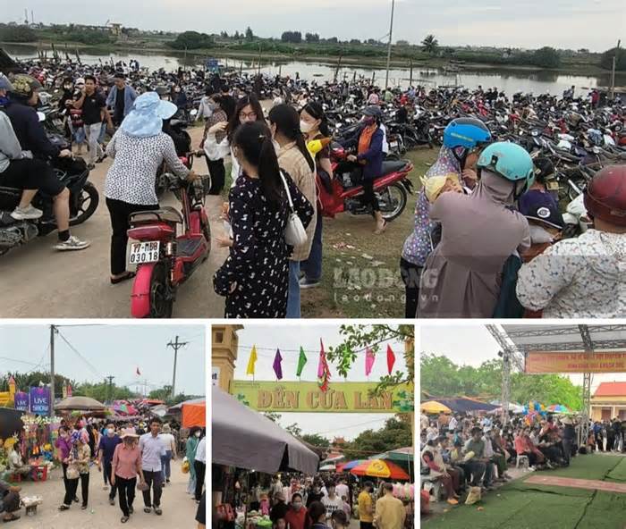Hàng chục nghìn người trẩy hội Đền Cửa Lân, Thái Bình