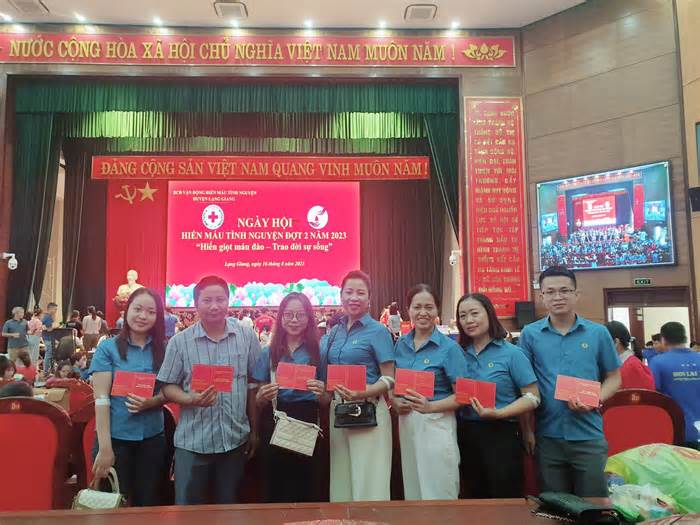 Ngày hội hiến máu tình nguyện tại huyện Lạng Giang