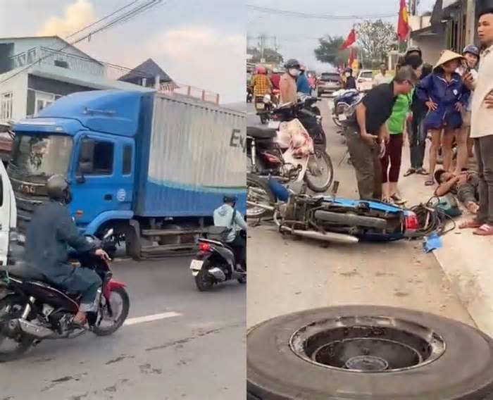 Nam thanh niên bất tỉnh vì bị bánh ô tô văng trúng người