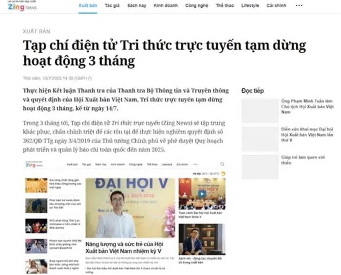 Lý do Zing News bị tước giấy phép 3 tháng, nộp phạt 243,5 triệu