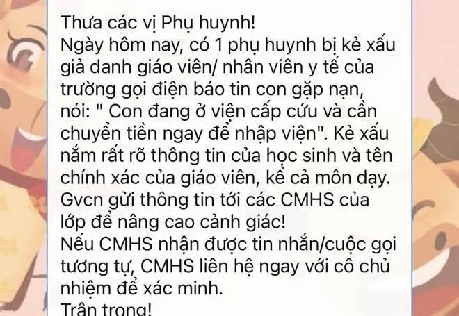 Công an cảnh báo gọi điện lừa đảo 'con đang cấp cứu, chuyển tiền gấp'