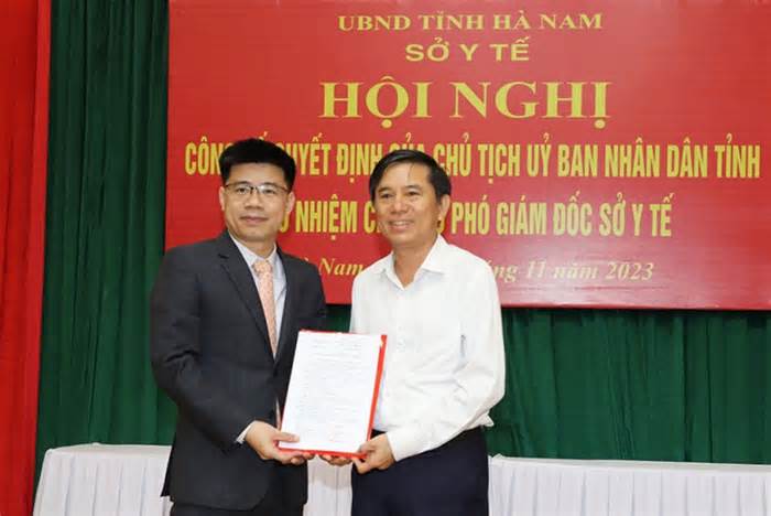 Giám đốc Bệnh viện Đa khoa tỉnh Hà Nam giữ chức vụ Phó Giám đốc Sở Y tế
