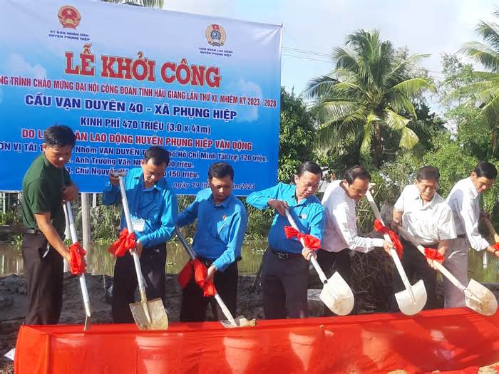 Khởi công công trình chào mừng Đại hội Công đoàn tỉnh Hậu Giang