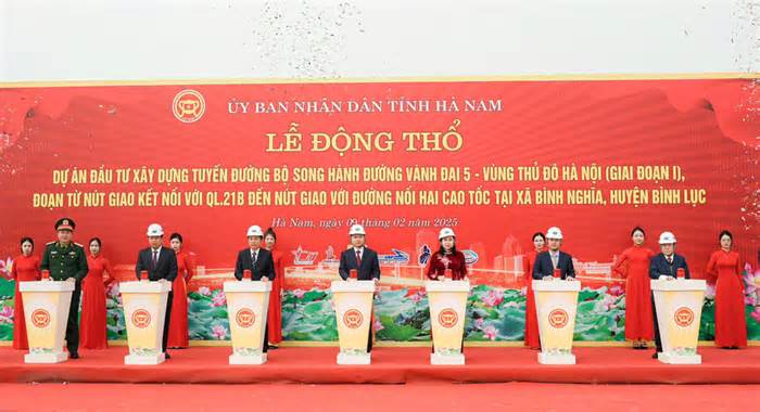 Hà Nam: Khởi công xây dựng tuyến đường bộ song hành vành đai 5- Vùng Thủ đô