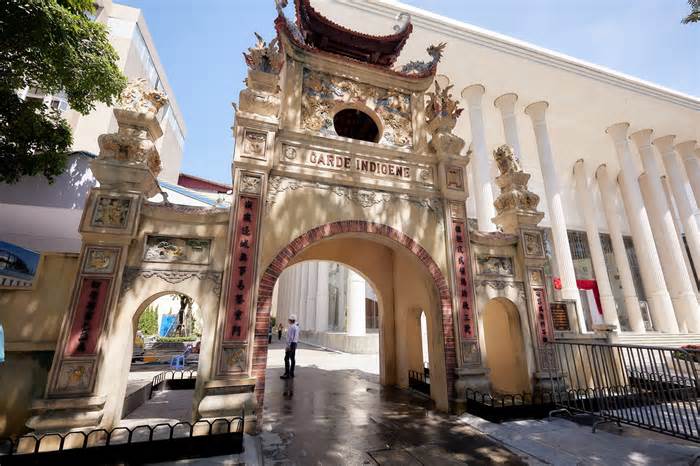 Hà Nội trùng tu cổng trại Bảo An Binh - công trình gắn với Cách mạng Tháng 8