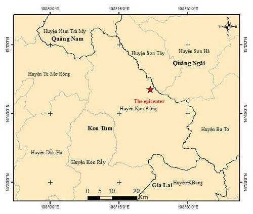 Động đất 4,1 độ ở Kon Tum: Huế, Đà Nẵng, Quảng Nam cũng rung lắc