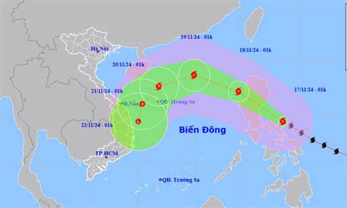 Siêu bão Man-yi tiến nhanh vào Biển Đông, biển động dữ dội