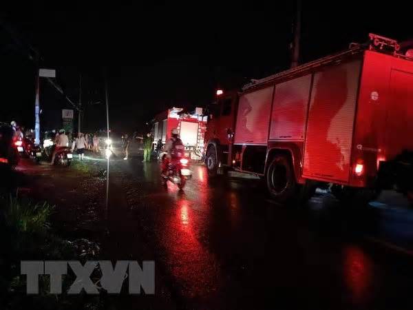 Bình Thuận: Cháy tiệm sửa xe, 1 người tử vong và 3 người cấp cứu