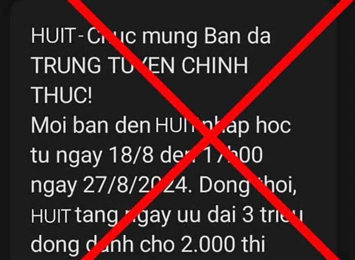 Trường học cảnh báo tin nhắn lừa đảo trúng tuyển