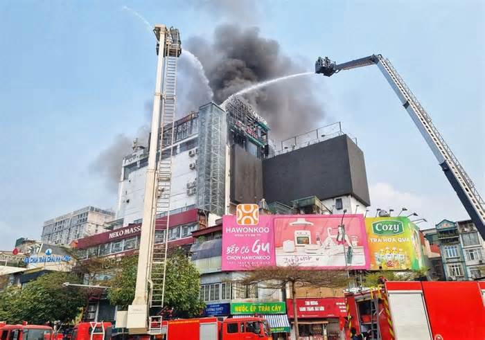 Công an Hà Nội thông tin vụ cháy tòa nhà cao tầng ở Ô Chợ Dừa