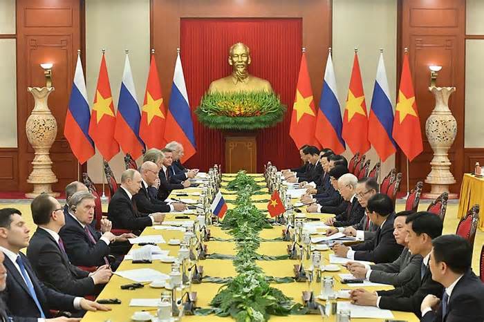 Tổng Bí thư Nguyễn Phú Trọng hội đàm với Tổng thống Nga Vladimir Putin