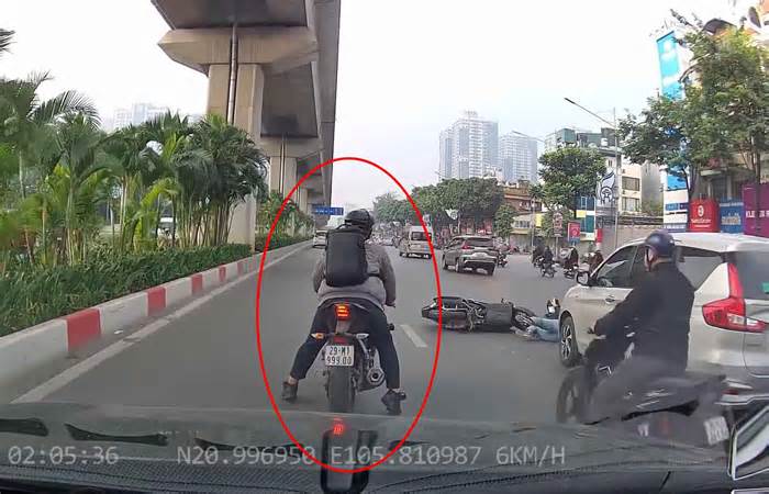 Cảnh sát truy tìm thanh niên chạy môtô gây tai nạn rồi bỏ đi