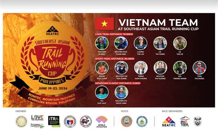 13 runner Việt Nam dự giải chạy địa hình Đông Nam Á