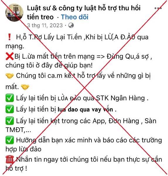 Người phụ nữ vừa bị lừa đảo qua mạng tiếp tục ‘sập bẫy’ luật sư rởm