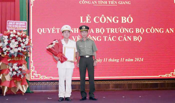 Thượng tá Trần Văn Tròn làm Phó Giám đốc Công an tỉnh Tiền Giang