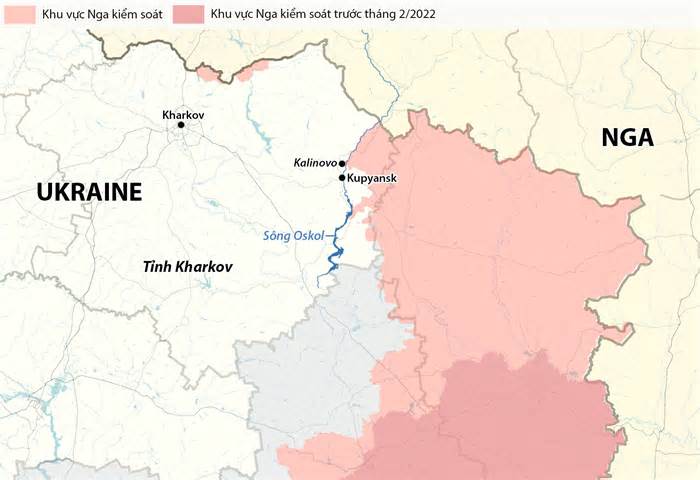 Nga tuyên bố giành vị trí ở bờ sông chiến lược tại Kharkov