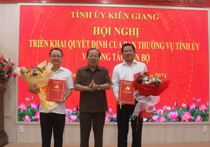 Ban Thường vụ Tỉnh ủy Kiên Giang điều động, bổ nhiệm cán bộ