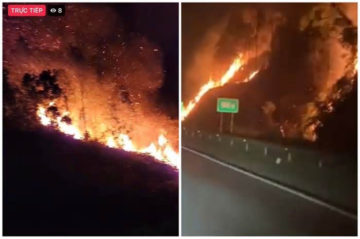 Cháy ven cao tốc Nội Bài - Lào Cai vì đốt pháo hoa