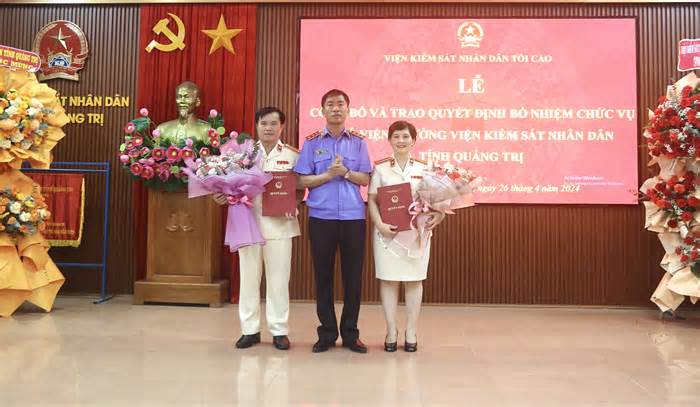 Bổ nhiệm hai phó viện trưởng Viện KSND tỉnh Quảng Trị