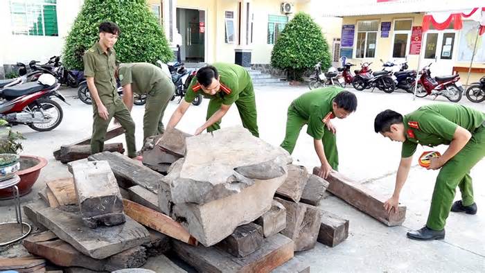 Bắt 40 khúc gỗ hương nghi nhập lậu tại khu vực biên giới An Giang