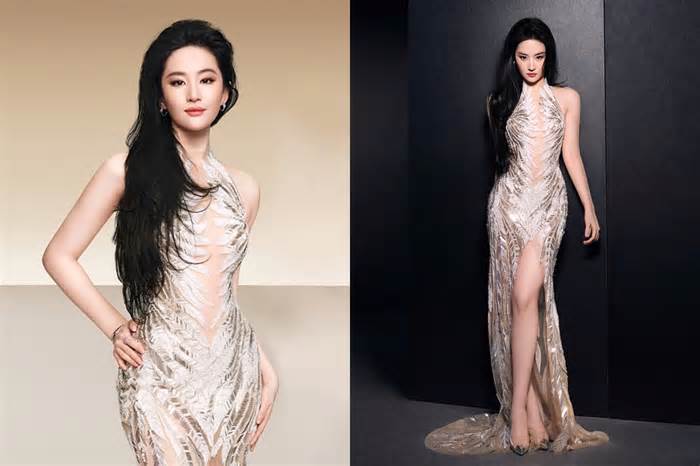 Lưu Diệc Phi diện đầm cắt xẻ của Lê Thanh Hòa