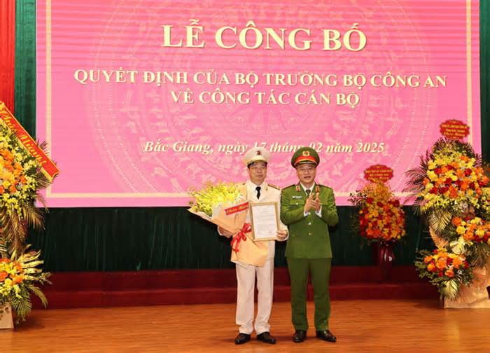 Bổ nhiệm phó cục trưởng, thư ký lãnh đạo Bộ Công an làm giám đốc Công an Bắc Giang