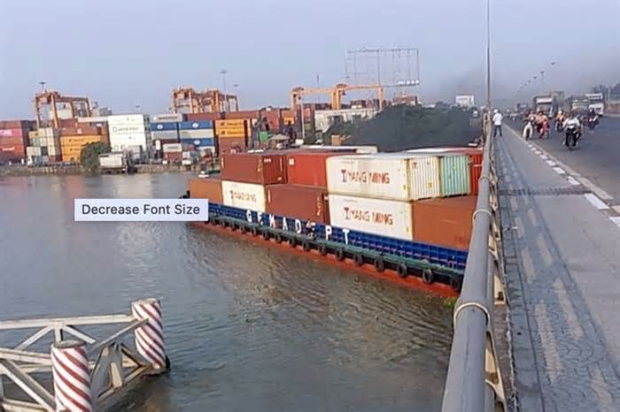 Đề nghị tạm giữ tàu 4.600 tấn đứt neo, kẹt dưới gầm cầu Đồng Nai