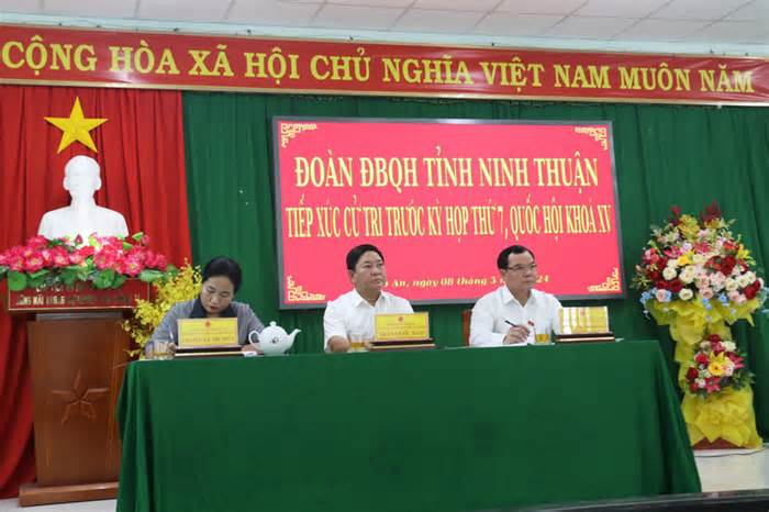 Đoàn đại biểu Quốc hội tỉnh Ninh Thuận tiếp xúc cử tri trước kỳ họp thứ 7, Quốc hội khóa XV