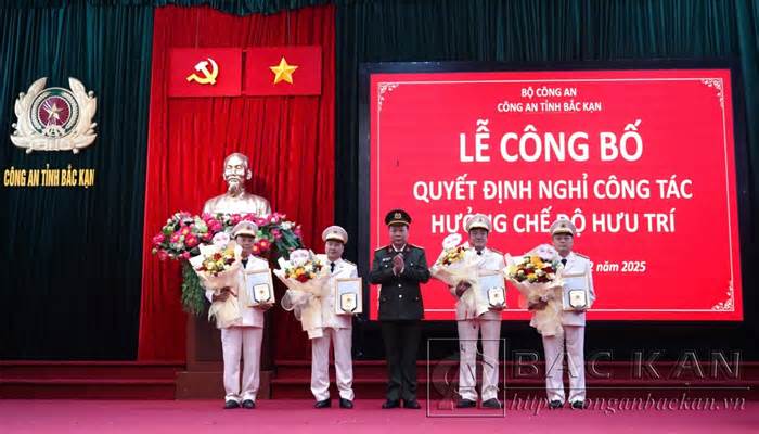 Nhiều lãnh đạo cấp phòng Công an Hà Giang, Bắc Kạn nghỉ hưu trước tuổi