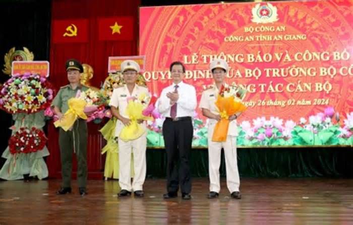 Công an tỉnh An Giang có 2 phó giám đốc mới