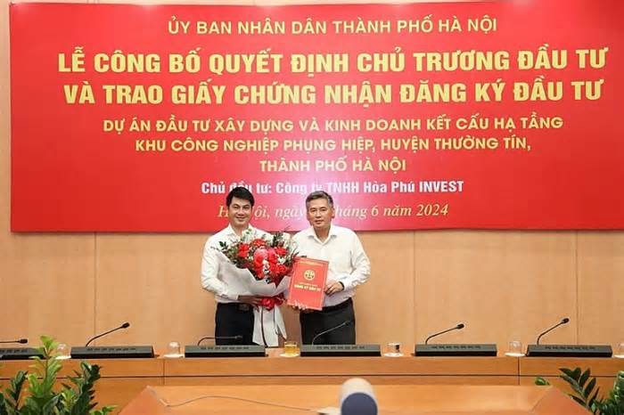 Dự án Đầu tư xây dựng và kinh doanh kết cấu hạ tầng KCN Phụng Hiệp, Thường Tín có tổng mức đầu tư tới 2.938 tỷ đồng