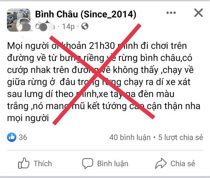 Xử lí thanh niên bị trầy xước tay, nhưng đăng lên mạng xã hội là bị cướp