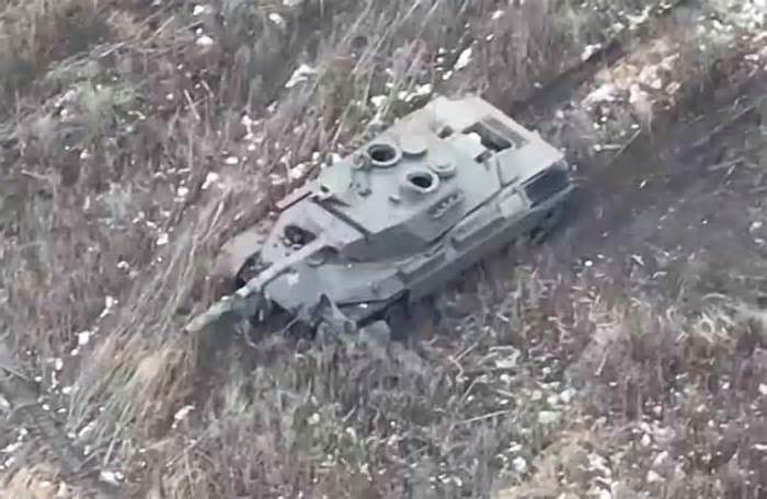 Video cho thấy chiếc Leopard 1A5 Ukraine đầu tiên bị Nga hủy hoại